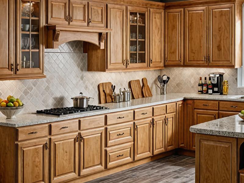 Traditional kitchen with custom raised panel cabinet doors